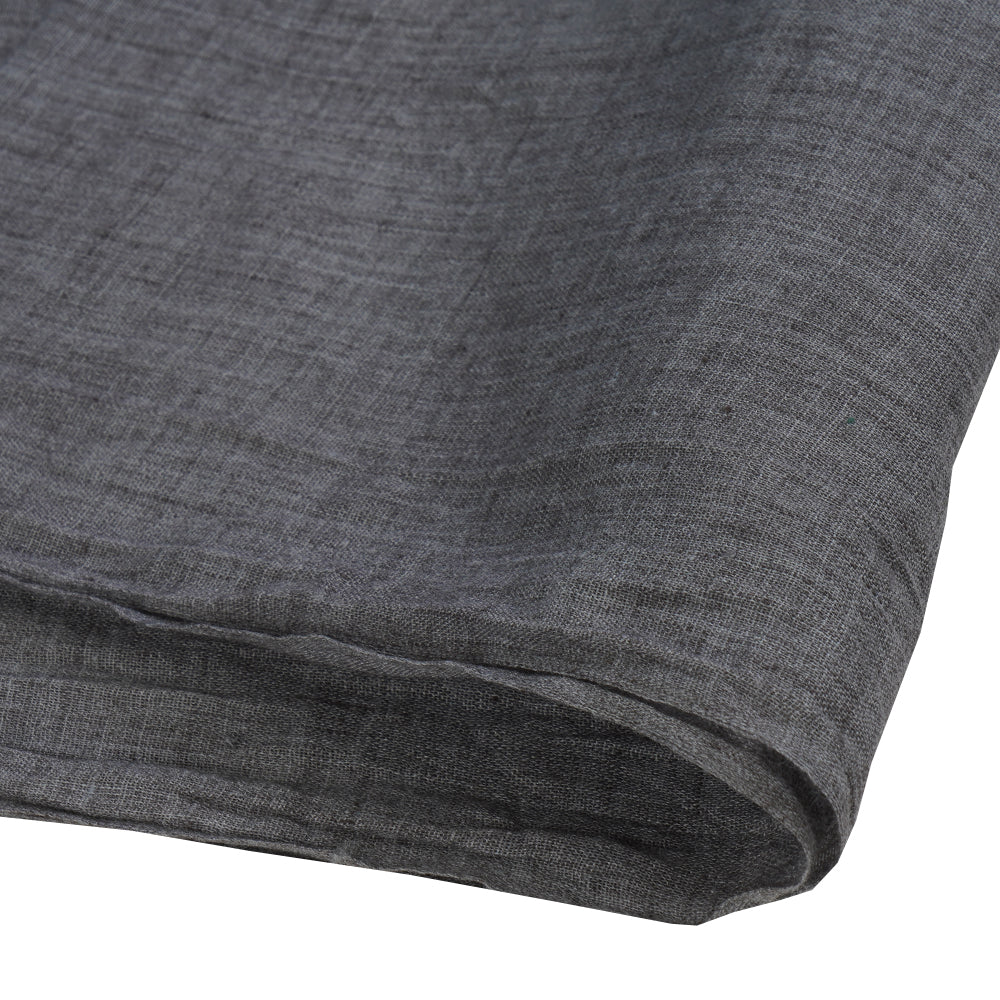 (Pre Cut 1.90 Mtr Piece) Steel Grey Color Cheese Cotton Fabric