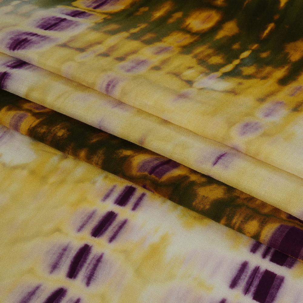 (Pre Cut 1.55 Mtr Piece) Multi Color Handcrafted Batik Printed Cotton Fabric