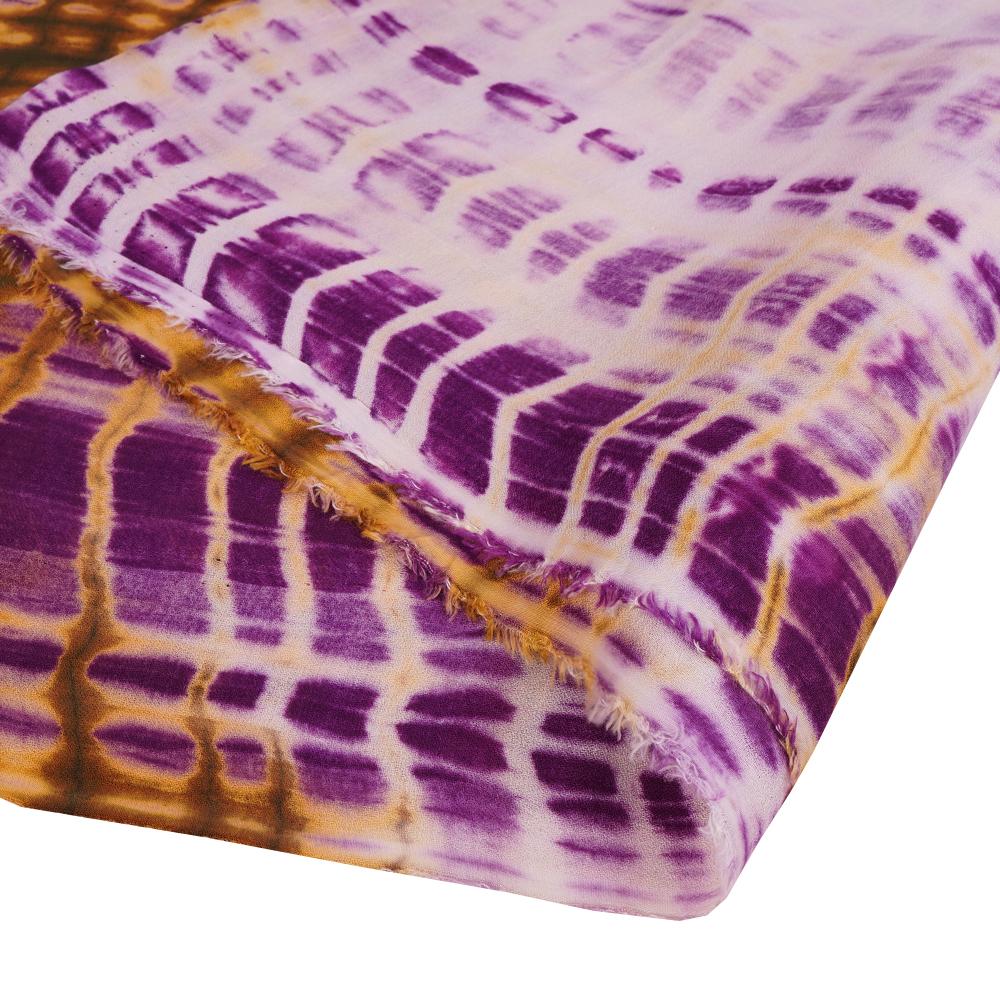 (Pre Cut 1.95 Mtr Piece) Multi Color Handcrafted Batik Printed Cotton Fabric