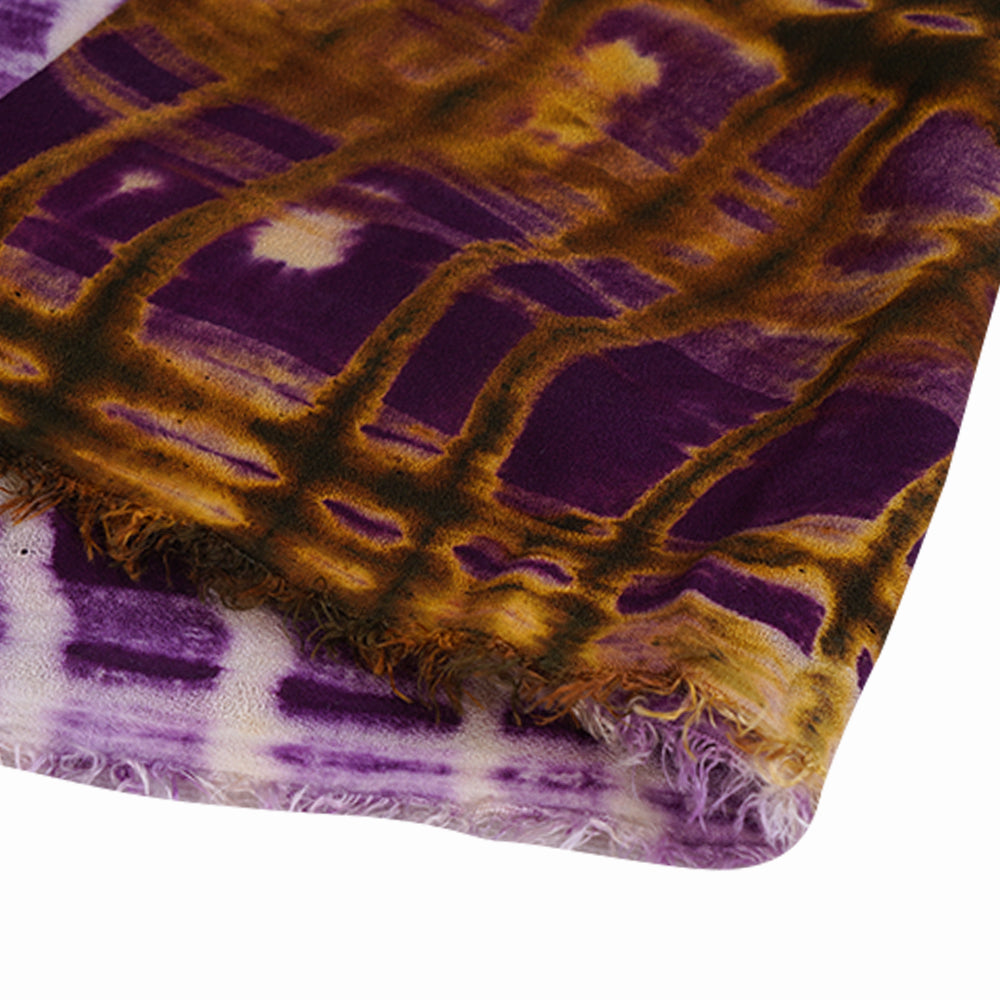 (Pre Cut 2.30 Mtr Piece) Multi Color Handcrafted Batik Printed Cotton Fabric