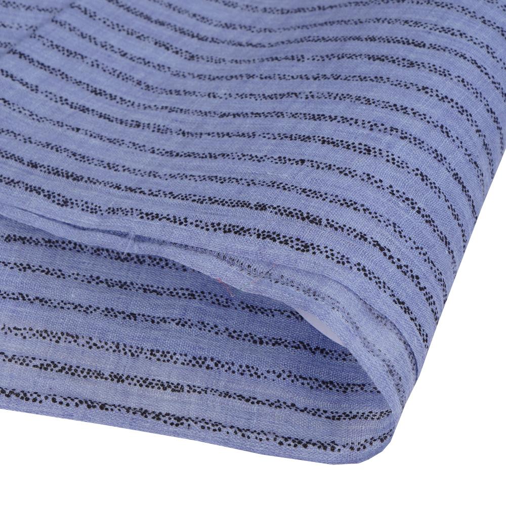 (Pre Cut 1.50 Mtr Piece) Purple Color Printed Tussar Chanderi Fabric