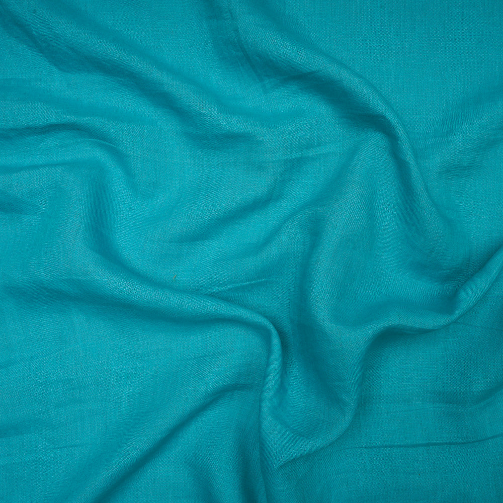 (Pre-Cut 1.90 Mtr) Blue Color Plain Lee Fabric