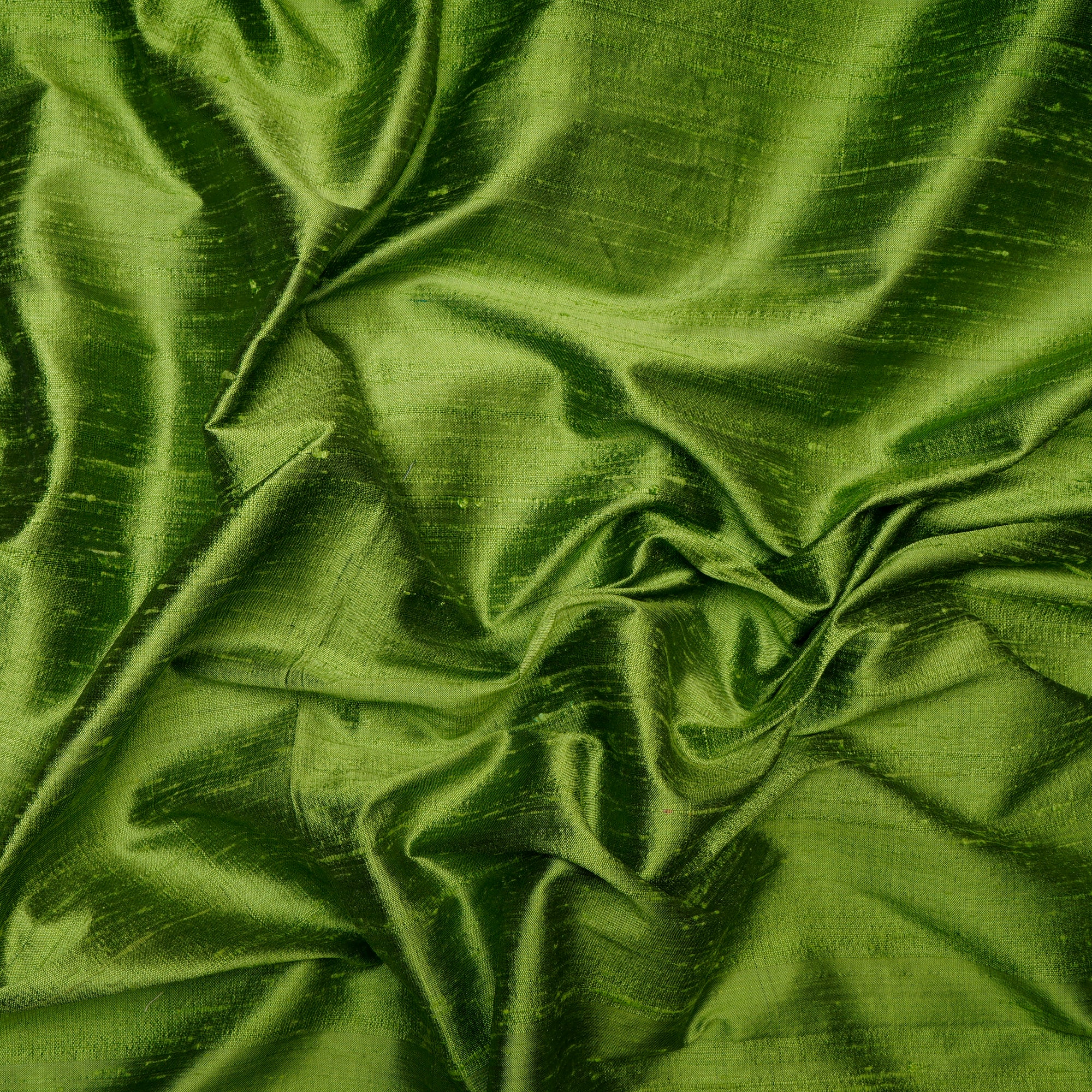 (Pre Cut 2 Mtr )Light Green Dupion (Raw) Silk Fabric