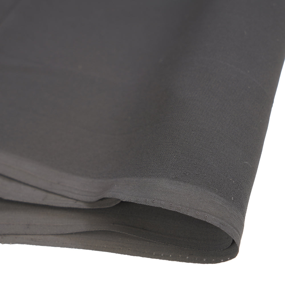 (Pre Cut 2.90 Mtr Piece) Black Color Poly Georgette Fabric