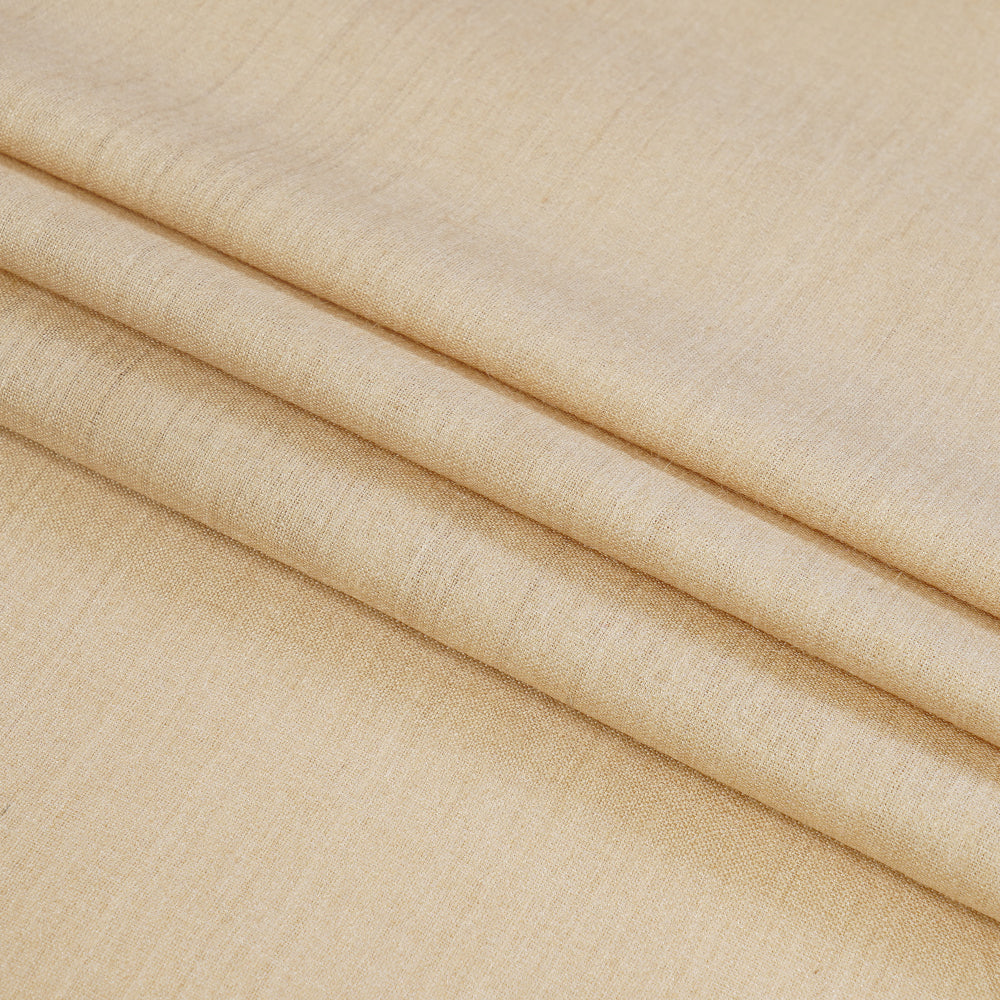 (Pre Cut 0.90 Mtr Piece) Beige Color Georgette Tussar Fabric
