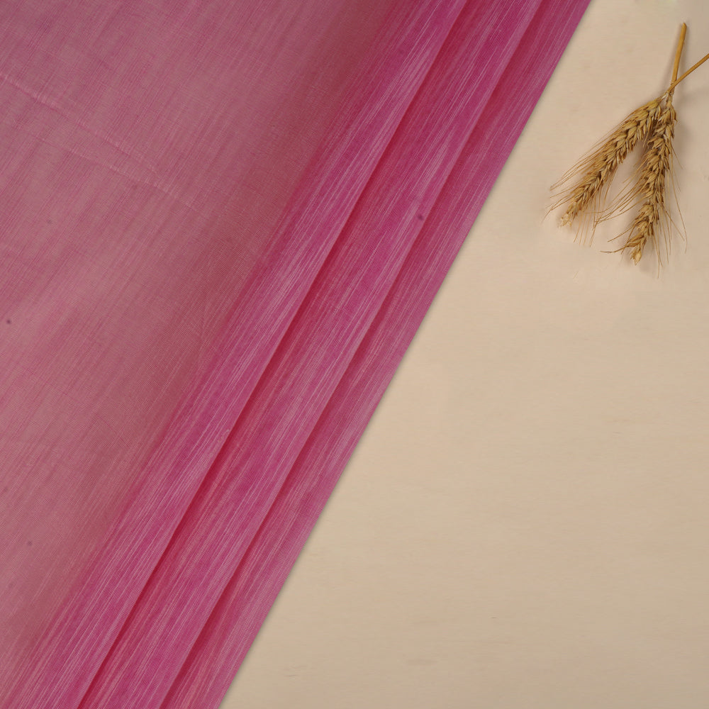 (Pre Cut 3.30 Mtr Piece) Light Pink Color Slub Chanderi Fabric