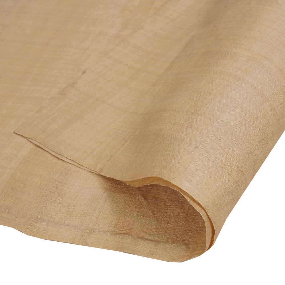 (Pre Cut 0.90 Mtr Piece) Beige Color Tussar Fabric