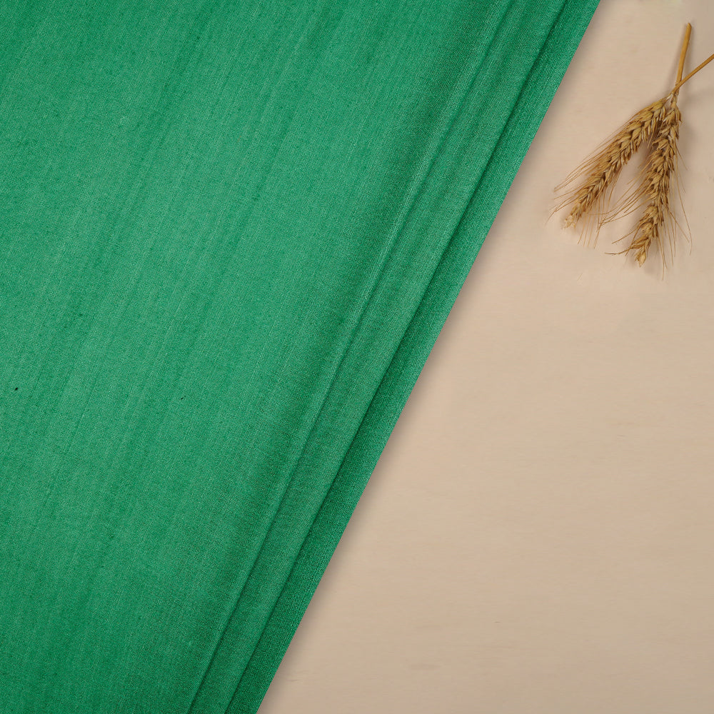 (Pre-Cut 2.90 Mtr ) Forest Green Color Matka Silk Fabric