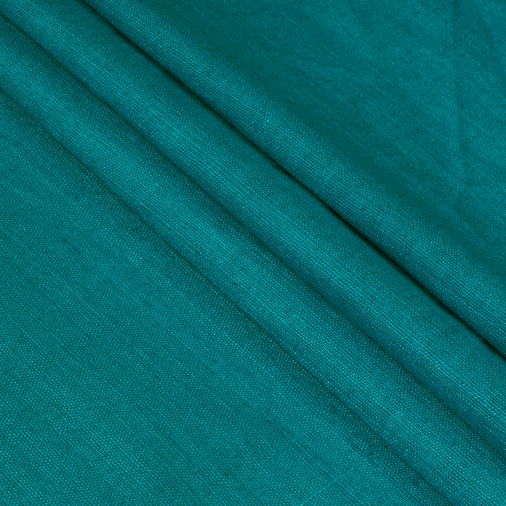 (Pre Cut 3.70 Mtr Piece) Blue Color Matka Silk Fabric