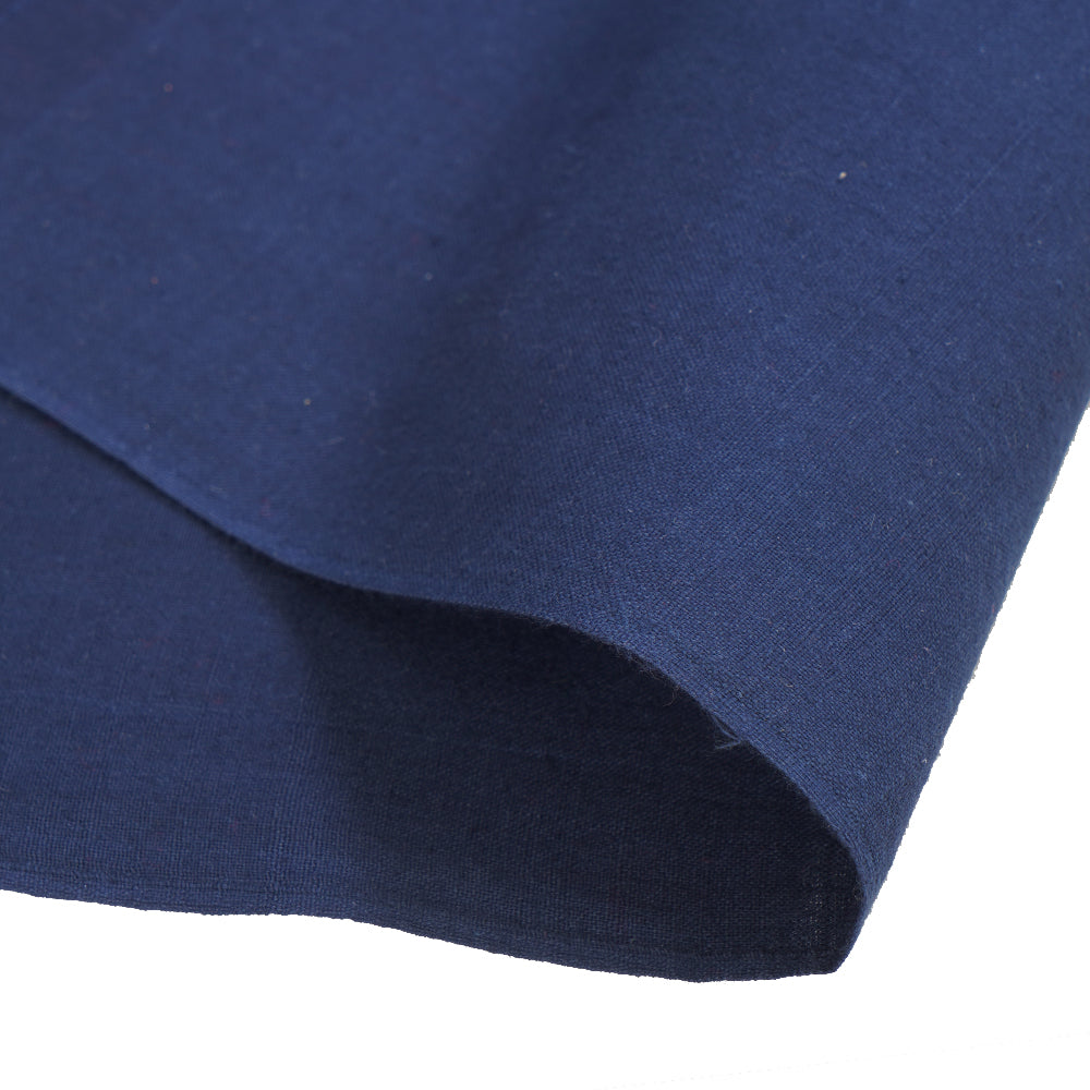 (Pre Cut 0.50 Mtr Piece) Navy Blue Color Cotton Muslin Fabric