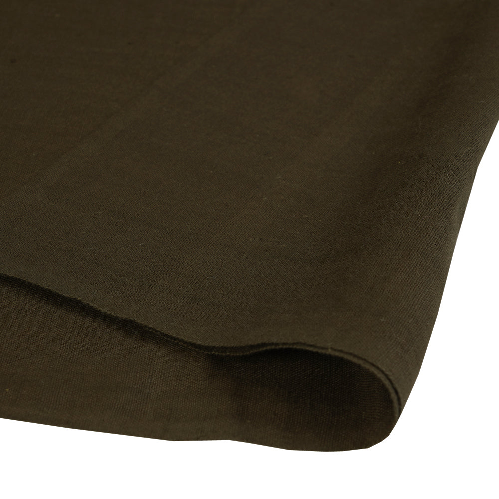 (Pre Cut 1.50 Mtr Piece) Seaweed Color Handwoven Handspun Cotton Muslin Fabric