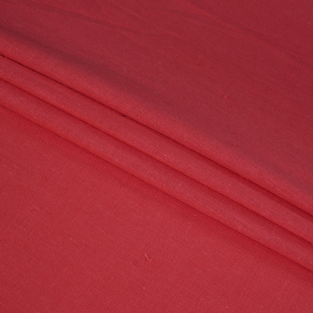 (Pre Cut 1.60 Mtr Piece) Pink Color Cotton Muslin Fabric