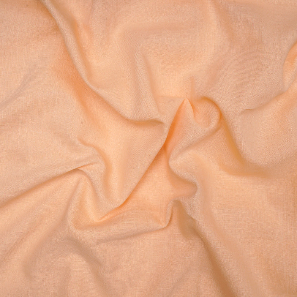 (Pre-Cut 4.60 Mtr) Light Peach Color Muslin Cotton Fabric