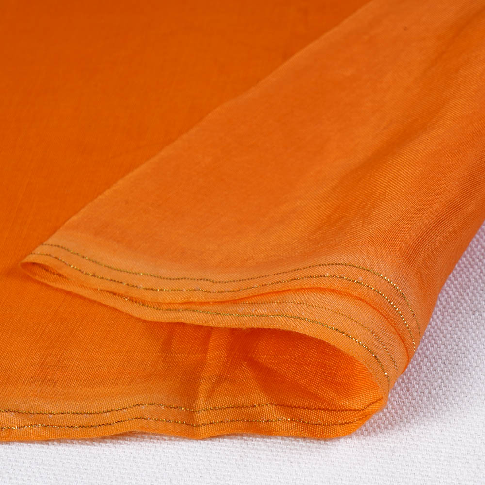 (Pre Cut 0.50 Mtr Piece) Orange Color Bemberg Modal Fabric