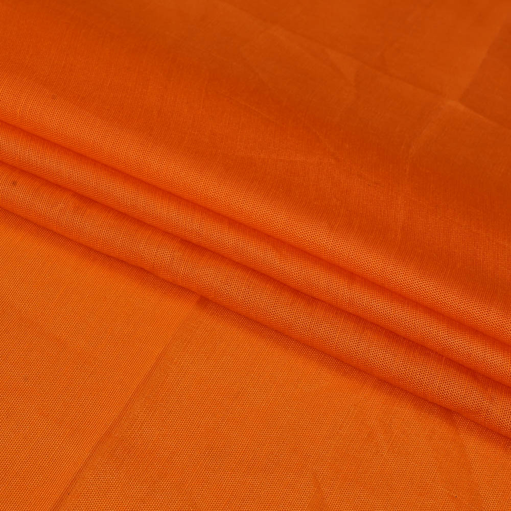 (Pre Cut 0.50 Mtr Piece) Orange Color Bemberg Modal Fabric