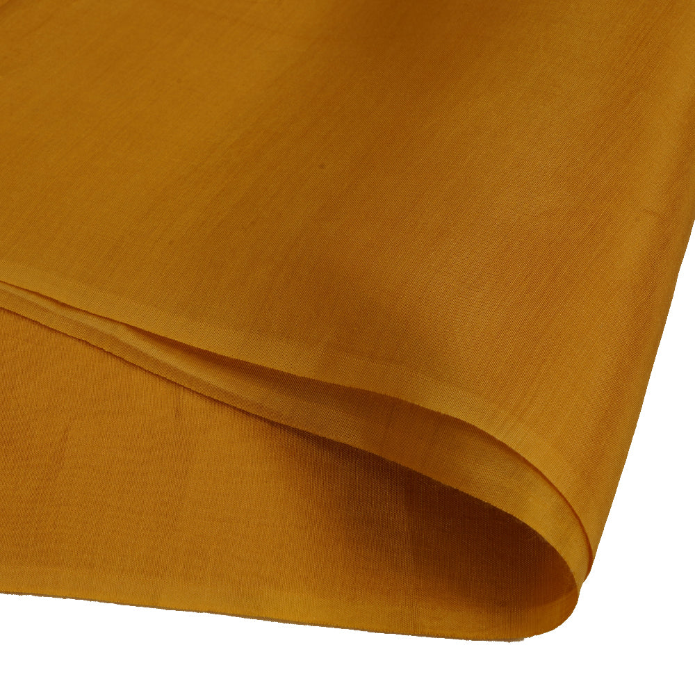 (Pre Cut 2.50 Mtr Piece) Yellow Color Bemberg Modal Fabric