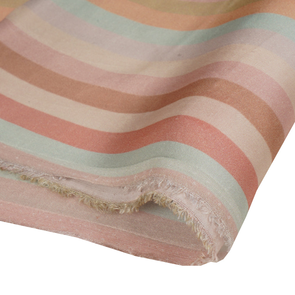 (Pre Cut 1.25 Mtr Piece) Multi color Digital Printed Bemberg Modal Satin Fabric