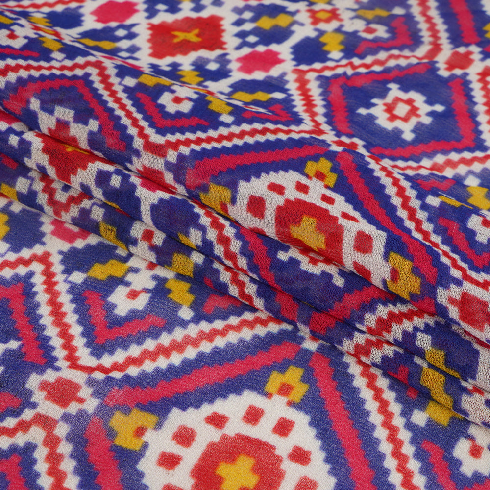 (Pre Cut 1.70 Mtr Piece) Multi color Digital Printed Viscose Fabric