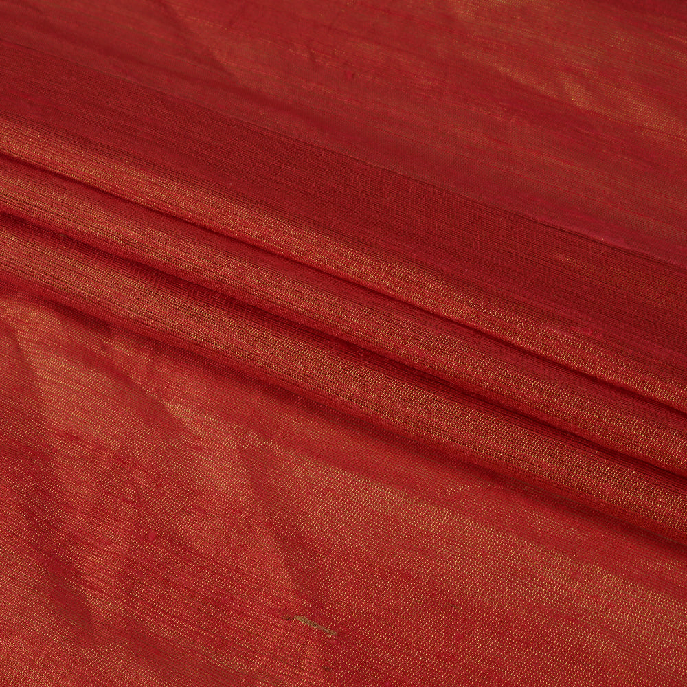 (Pre Cut 1.35 Mtr Piece) Pink Color Tissue Dupion Silk Fabric