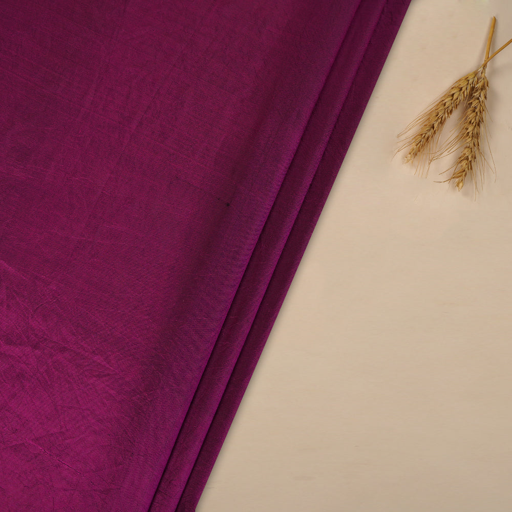 (Pre Cut 2.90 Mtr Piece) Purple Color Bangalore Silk Fabric