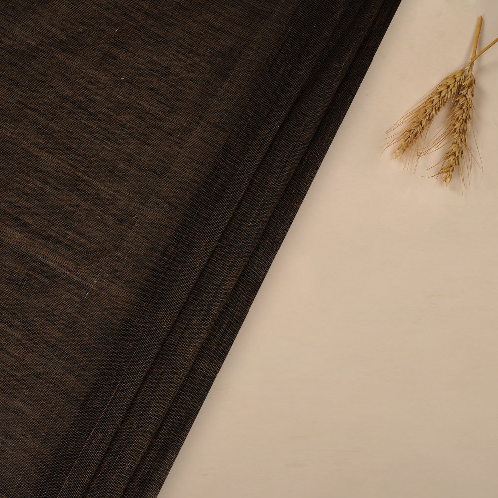 (Pre Cut 3.90 Mtr Piece) Black-Brown Color Cotton Fabric