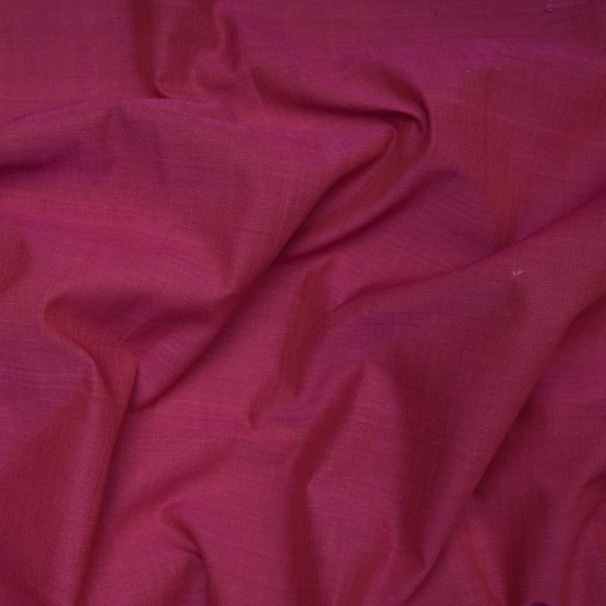 (Pre-Cut 4.30 Mtr) Dark Raspberry Color Mangalgiri Cotton Fabric