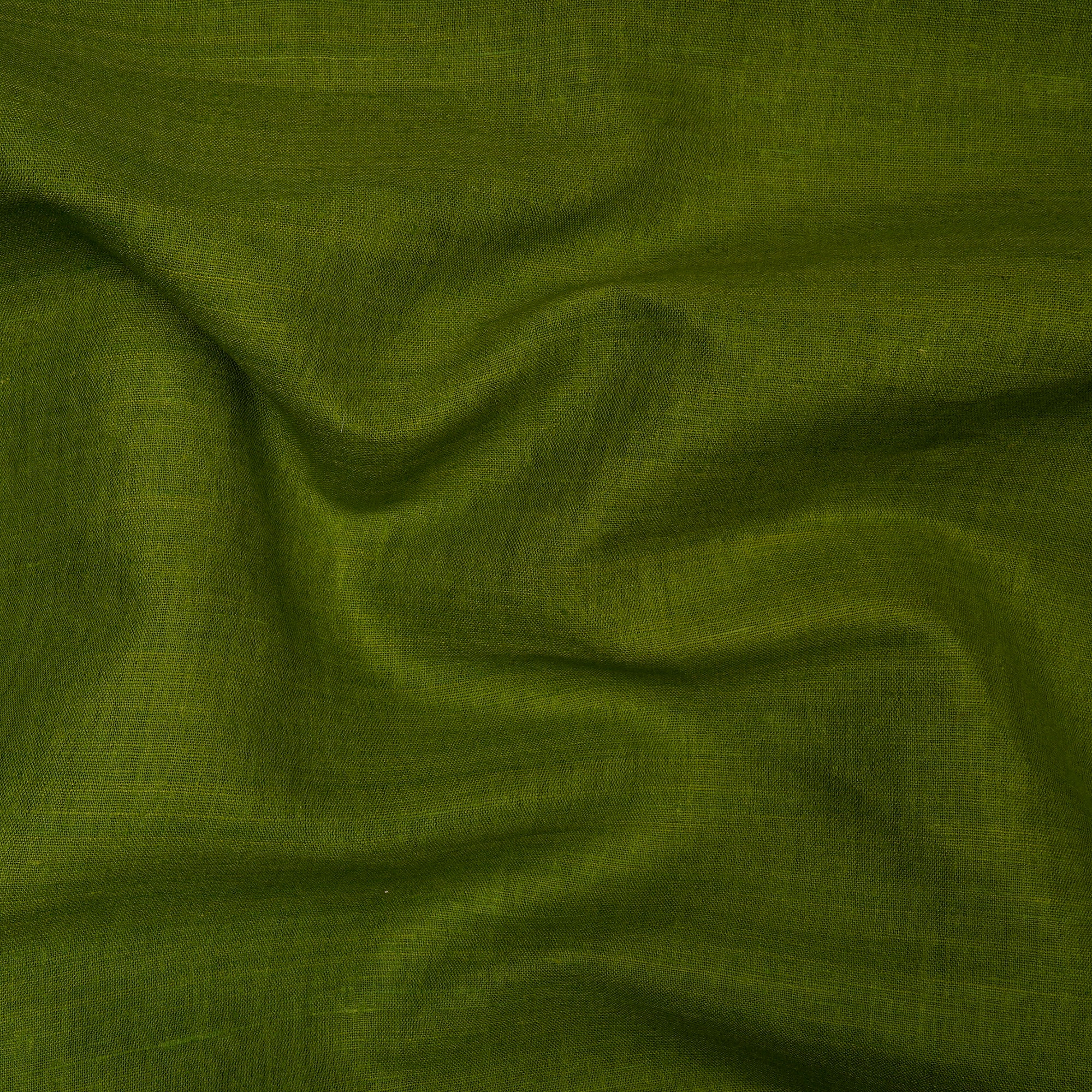 (Pre-Cut 3.10 Mtr) Green Color Matka Silk Fabric