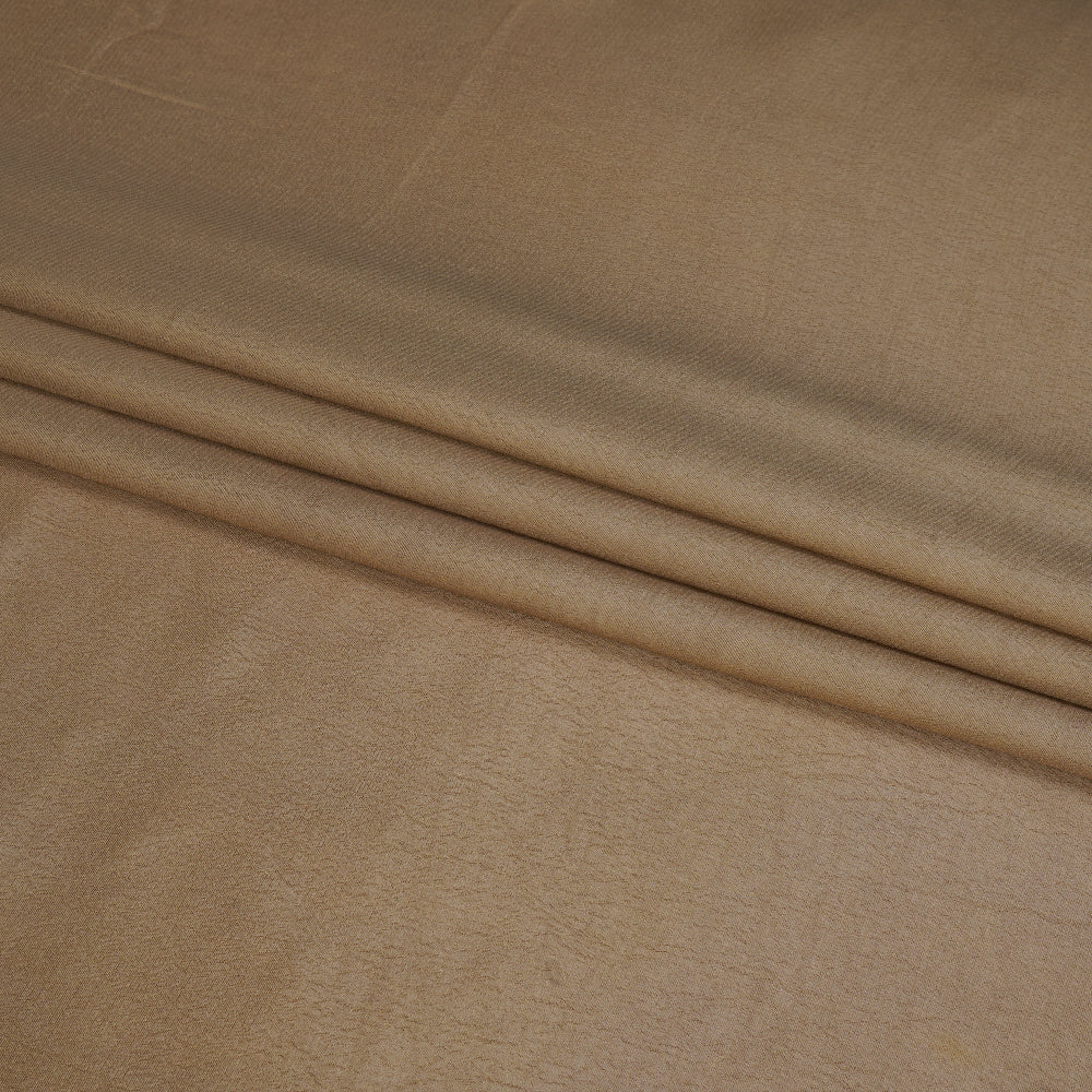 (Pre Cut 1.75 Mtr Piece) Trombone Color Piece Dyed Bemberg Crepe Fabric