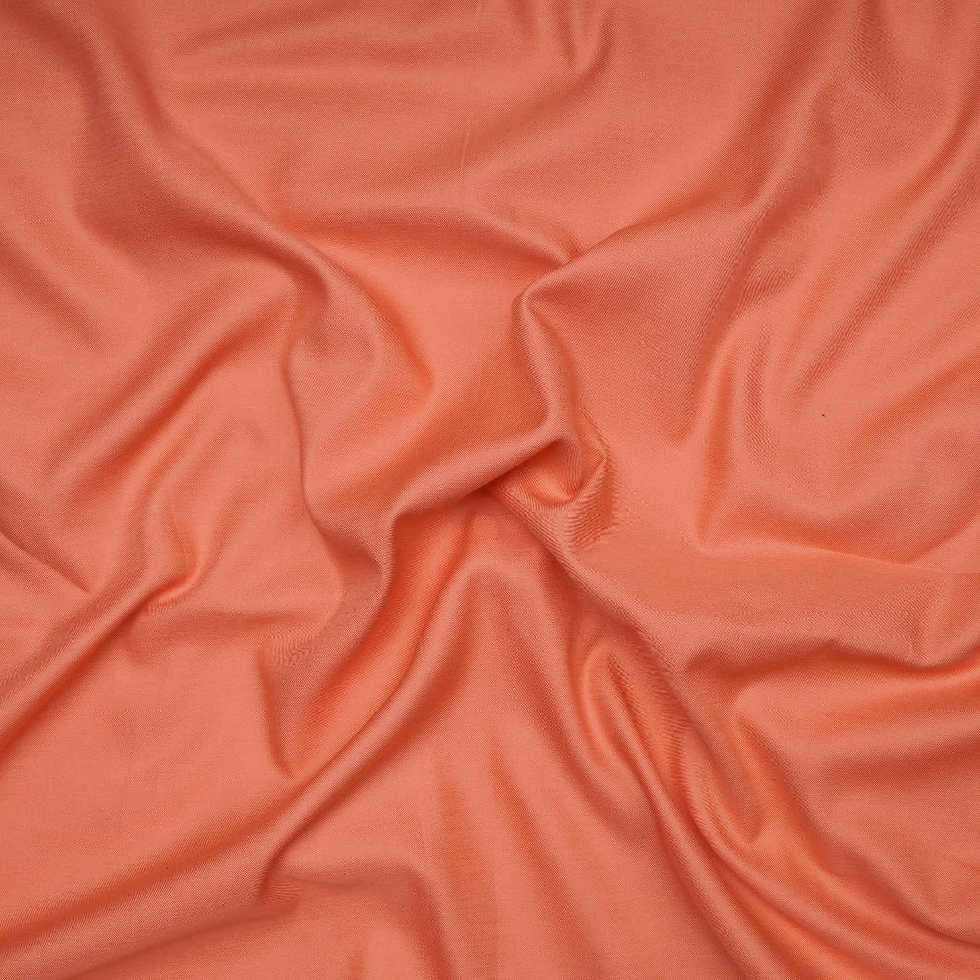 (Pre Cut 2.90 Mtr) Peach Mill Dyed Cotton Satin Fabric