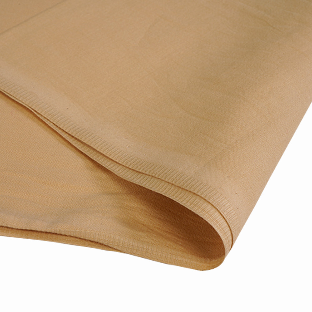 (Pre Cut 1.15 Mtr Piece) Cream Color Mill Dyed Cotton Satin Fabric