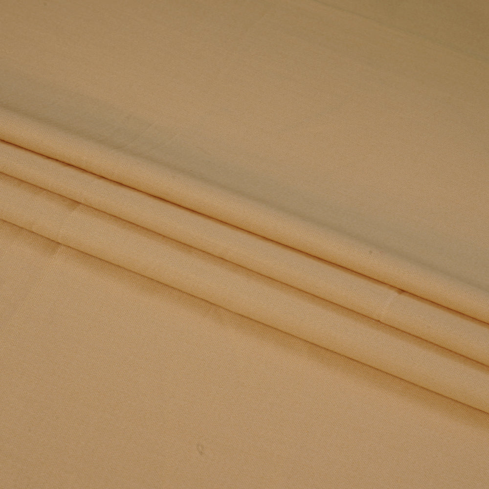(Pre Cut 1.90 Mtr Piece) Cream Color Mill Dyed Cotton Satin Fabric
