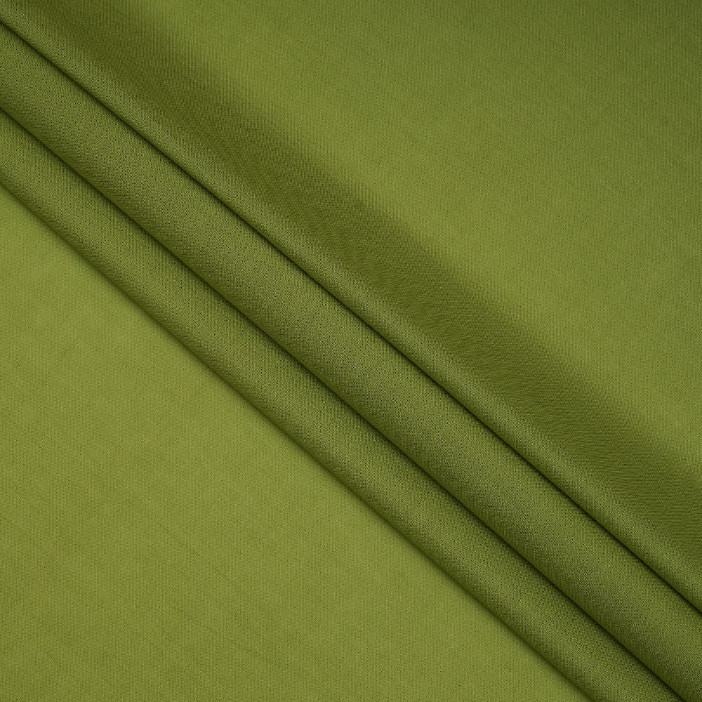 (Pre-Cut 2.60 Mtr ) Green Color Mill Dyed Cotton Cambric Fabric