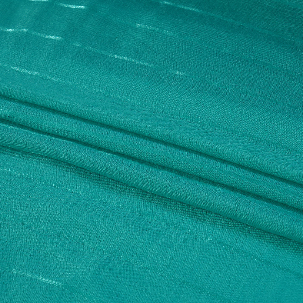 (Pre Cut 1.55 Mtr Piece) Turquoise Color Poly Modal Fabric