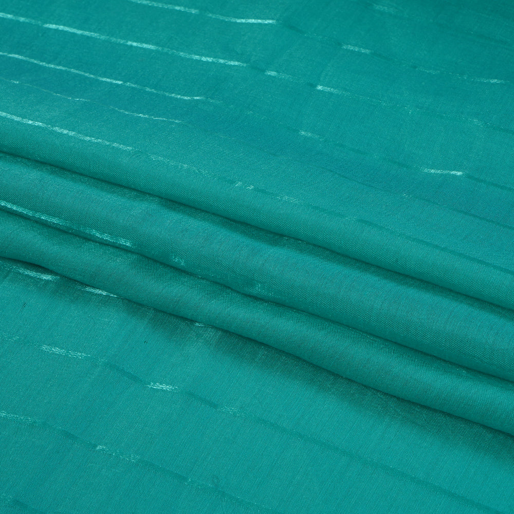 (Pre Cut 2.35 Mtr Piece) Turquoise Color Poly Modal Fabric