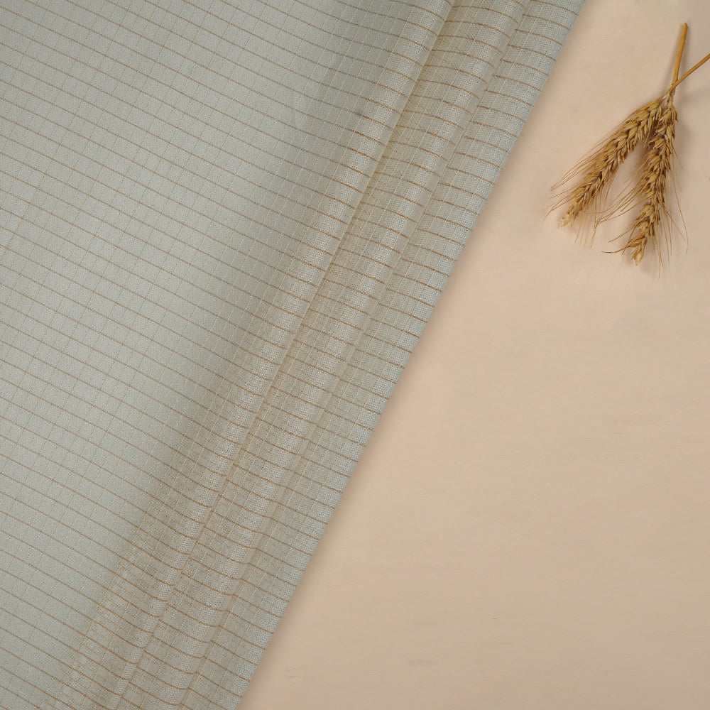 (Pre-Cut 0.70 Mtr ) Off-White Color Fine Chanderi Fabric