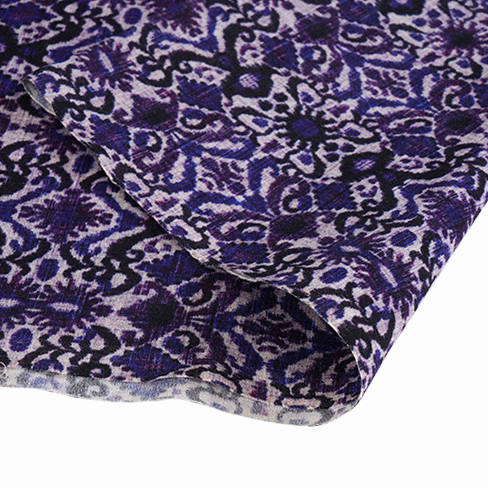(Pre Cut 1.10 Mtr Piece) Multi Color Digital Printed Pure Chanderi Fabric