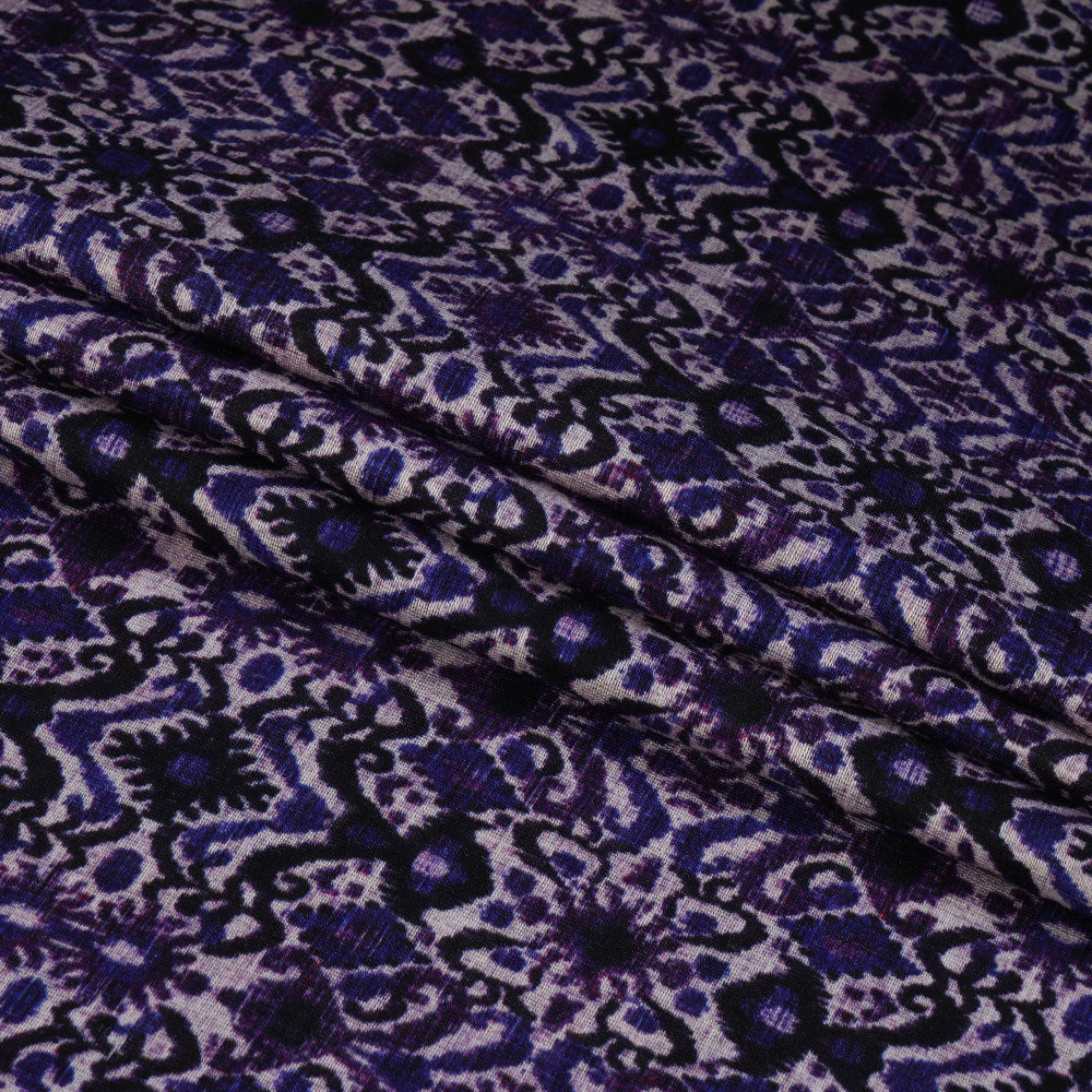 (Pre Cut 1.10 Mtr Piece) Multi Color Digital Printed Pure Chanderi Fabric