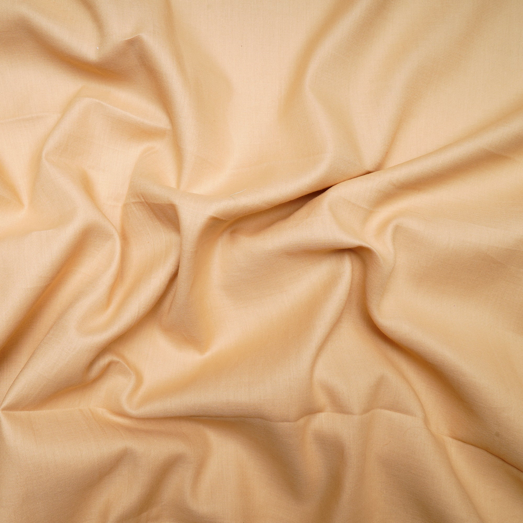 (Pre Cut 1.60 Mtr )Beige Plain Cotton Satin Fabric