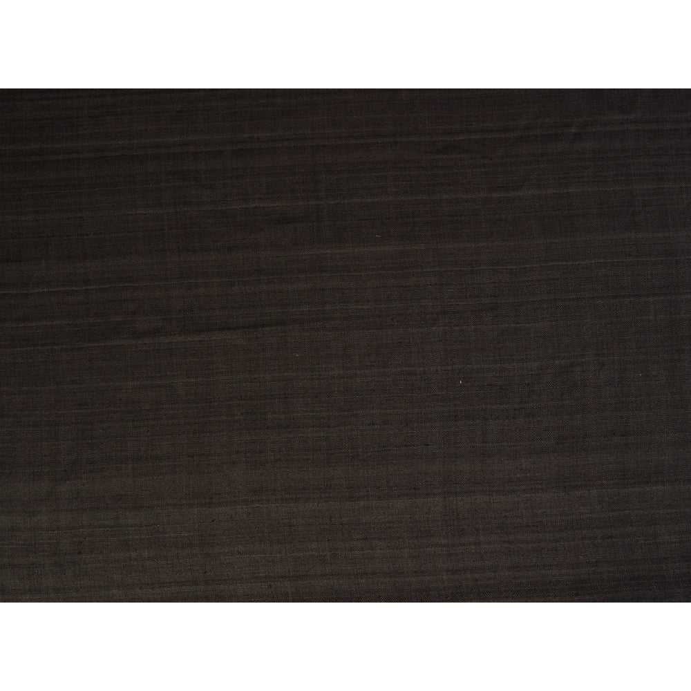 (Pre Cut 0.70 Mtr Piece) Charcoal Color Heavy Matka Silk Fabric