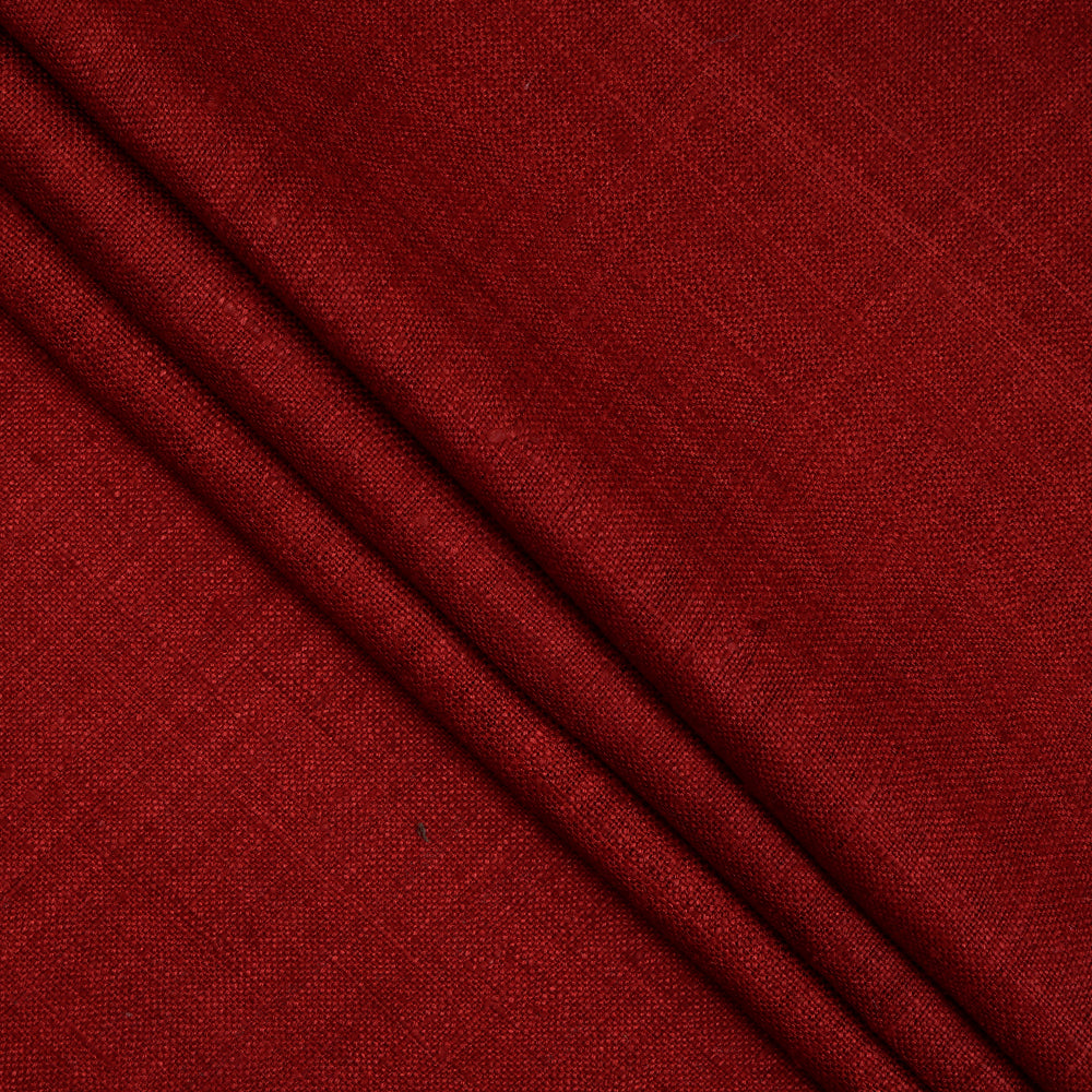 (Pre-Cut 1.10 Mtr ) Maroon Color Heavy Matka Silk Fabric