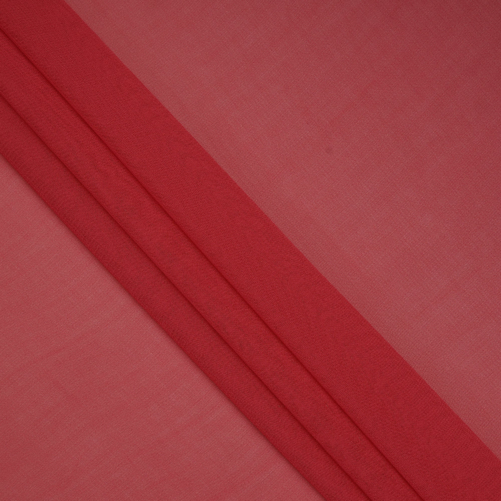 (Pre-Cut 4.30 Mtr ) Pink Color Viscose Georgette Fabric