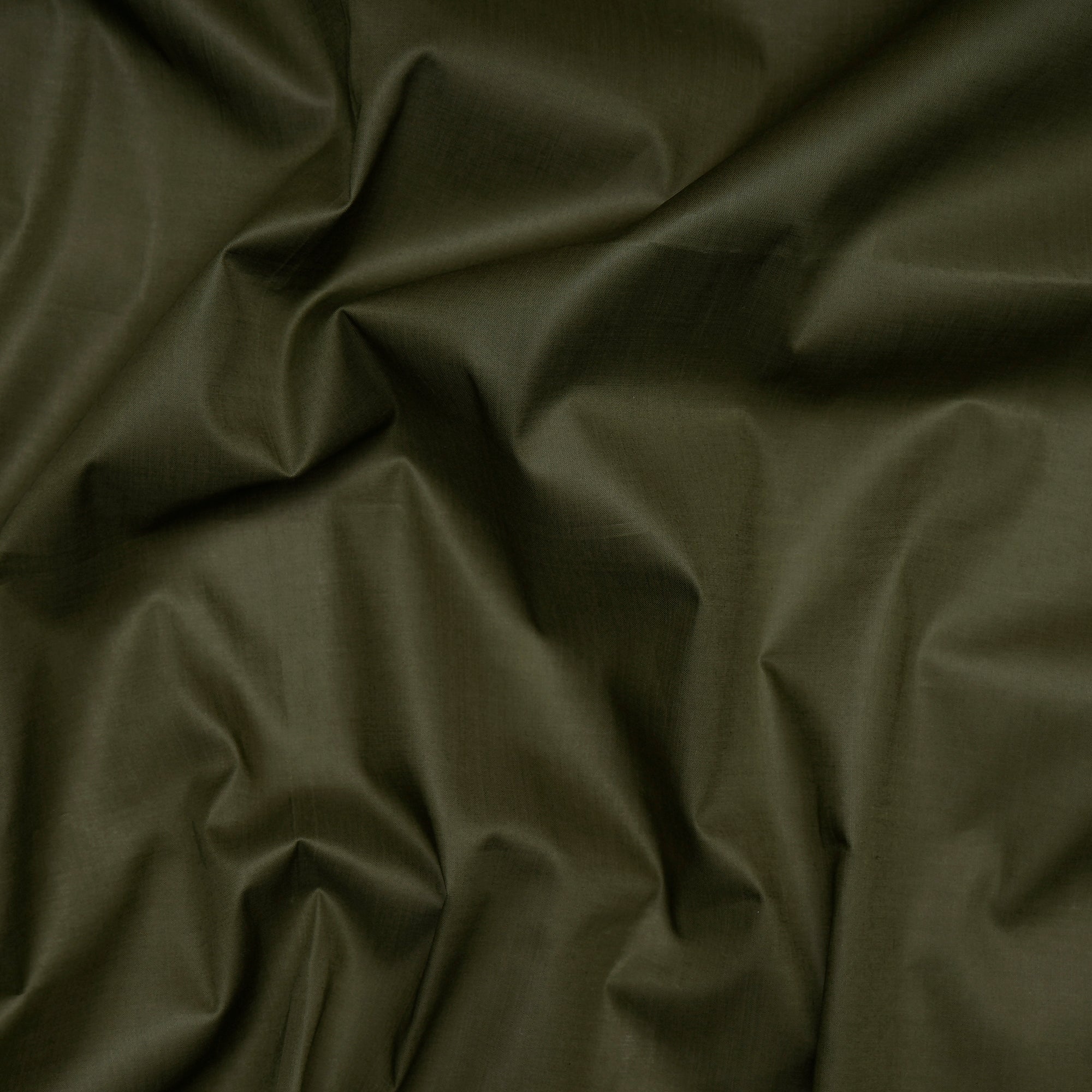 (Pre Cut 0.80 Mtr) Dark Green Mill Dyed Cotton Lawn Fabric