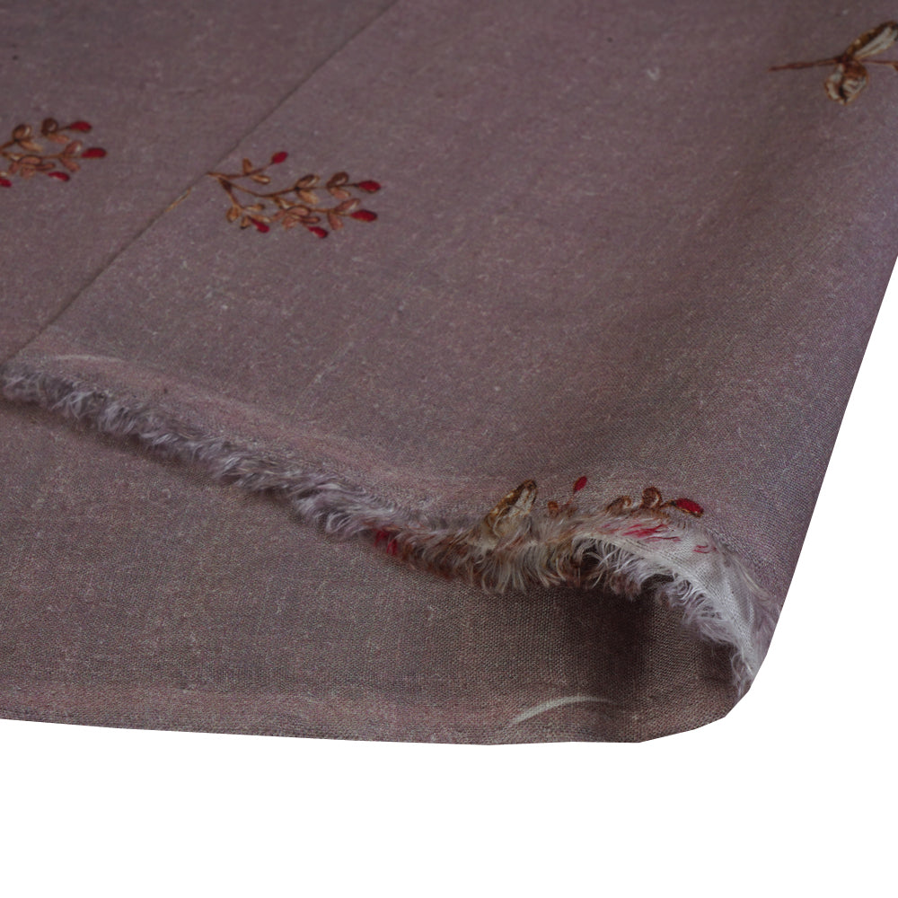 (Pre Cut 1.50 Mtr Piece) Beige Color Digital Printed Linen Excel Fabric