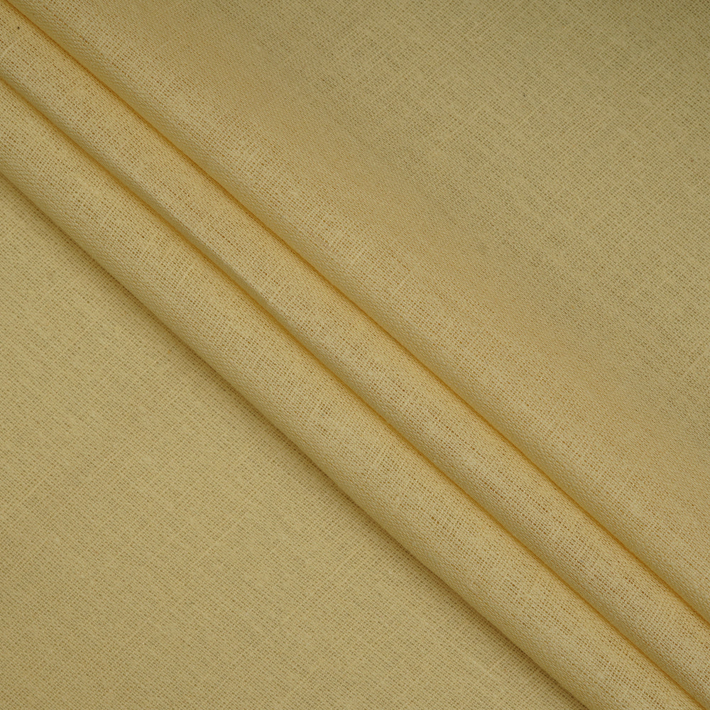 (Pre-Cut 1.25 Mtr ) Corn Yellow Color Linen Matka Fabric