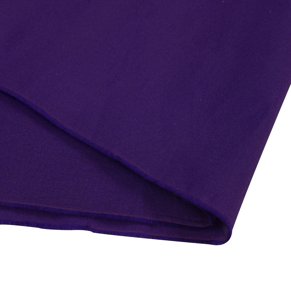 (Pre Cut 2.55 Mtr Piece) Purple Color Plain Polyester Fabric