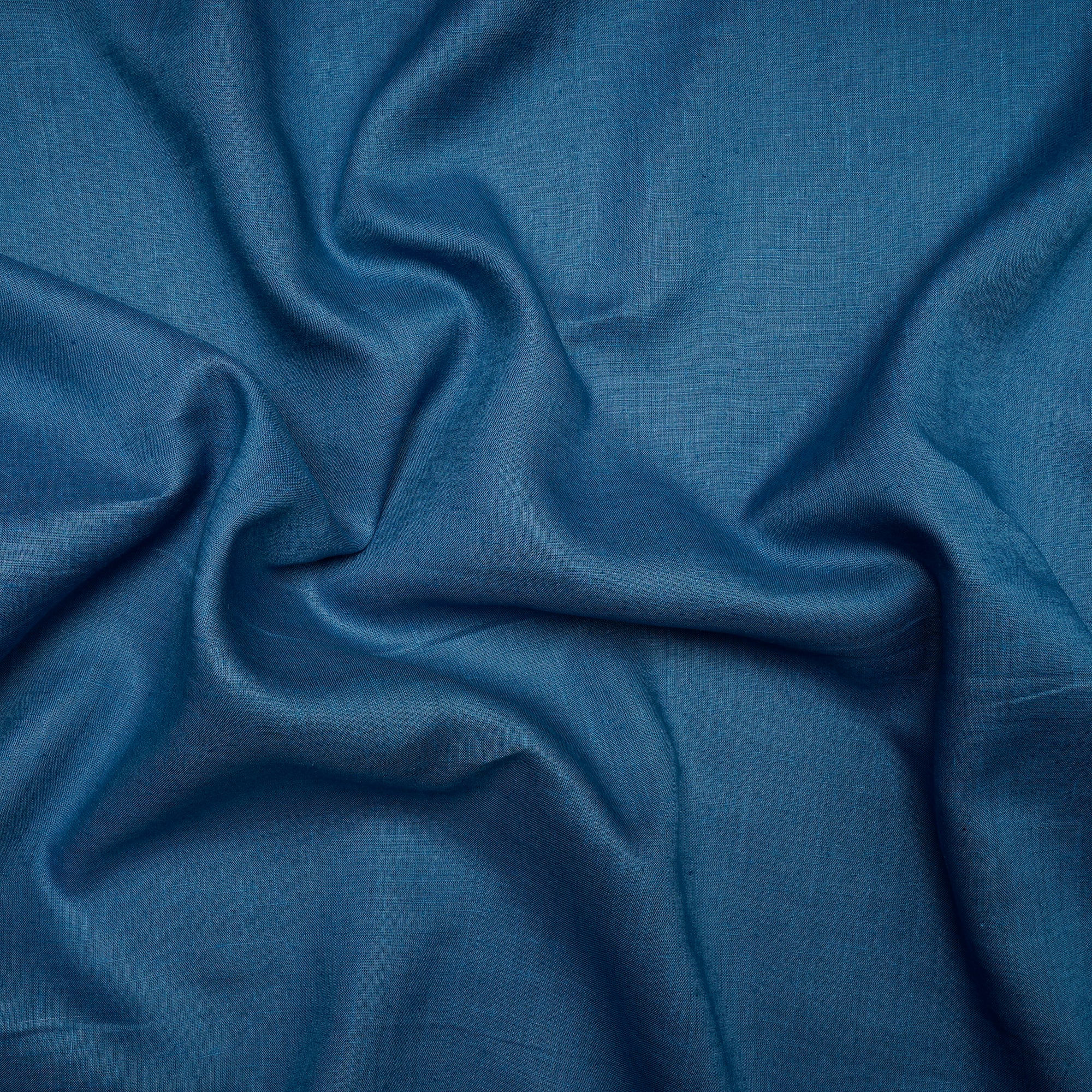 (Pre-Cut 2.50 Mtr)Blue Color Piece Dyed Excel Linen Fabric