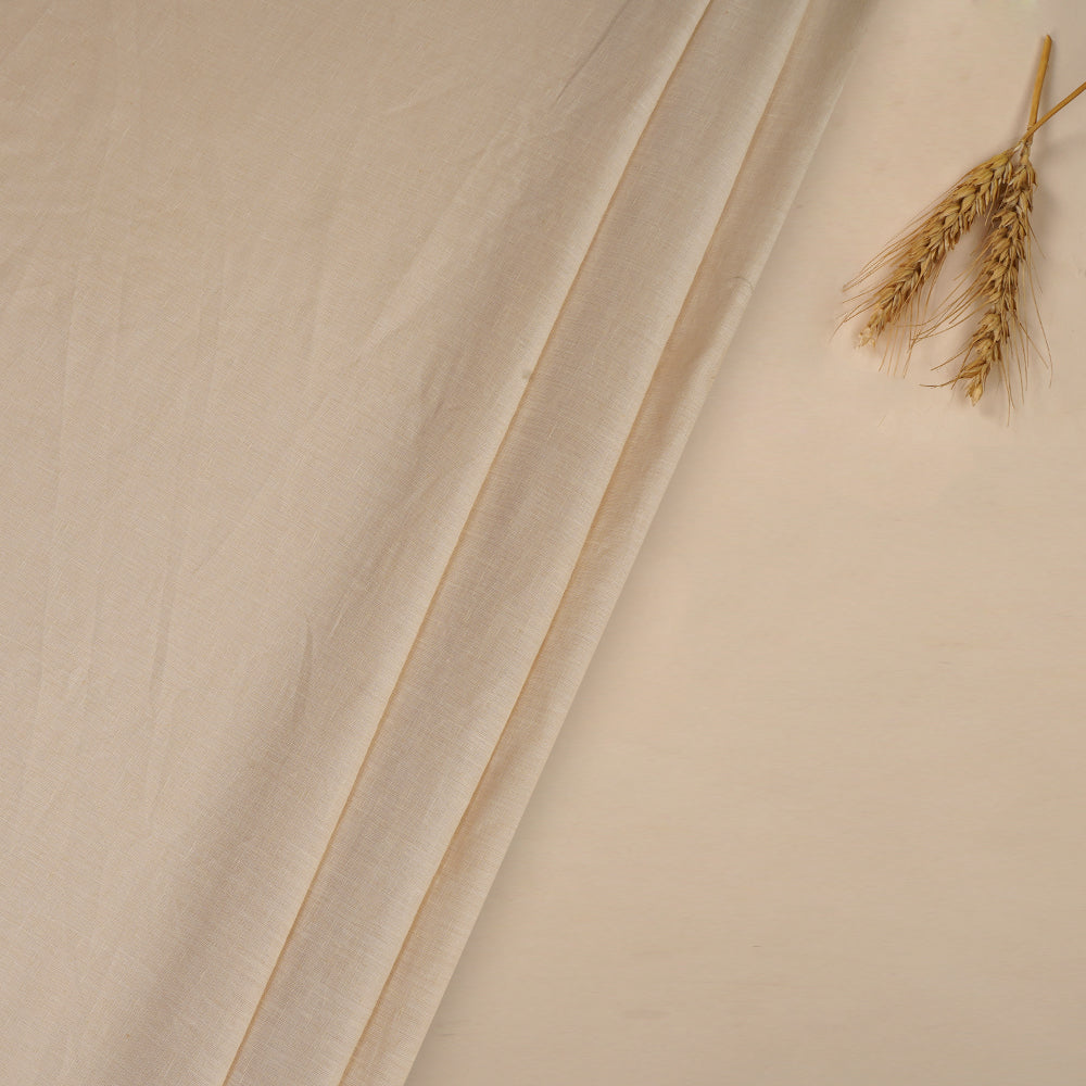 (Pre Cut 3.60 Mtr Piece) Cream Color Linen Excel Fabric