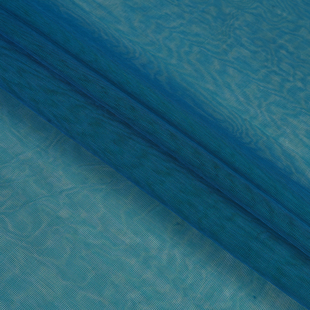 (Pre Cut 3.65 Mtr Piece) Multi Color Silk Net Fabric