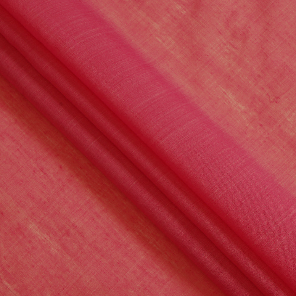 (Pre Cut 5 Mtr Piece) Pink Color Poly Cotton Chanderi Fabric
