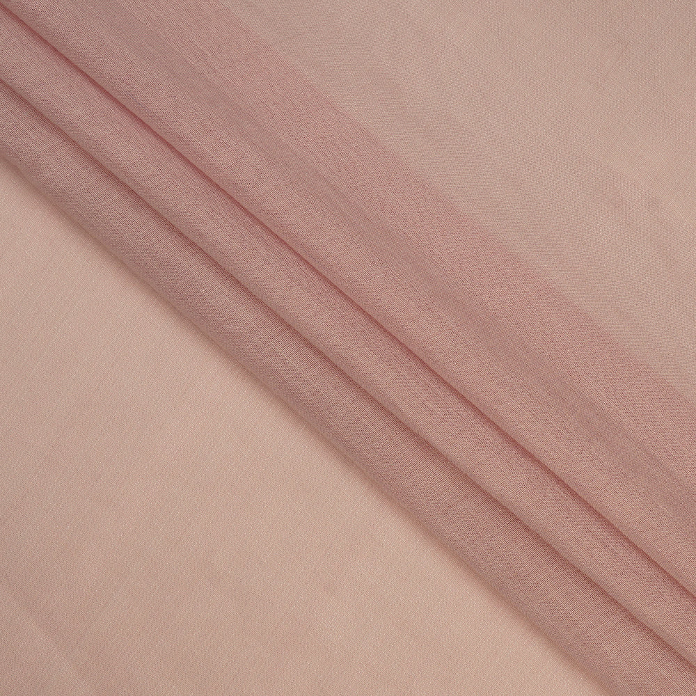 (Pre Cut 2.70 Mtr Piece) Light Pink Color Pure Tissue Chanderi Fabric